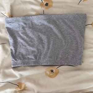 Plain grey tube top